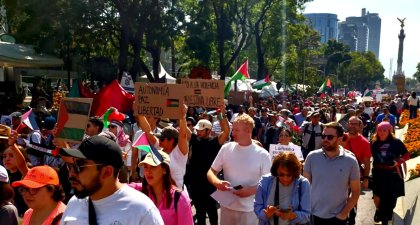 Miles en las calles de la CDMX contra el genocidio palestino