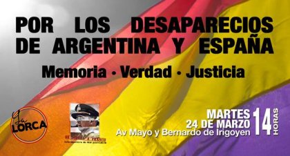 Marcha por los desaparecidos de Argentina y España