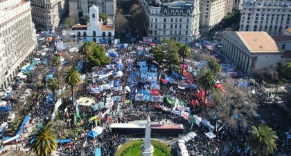 San Cayetano: CGT, CTA y UTEP con muchas críticas al ajuste de Milei pero sin decir cómo enfrentarlo