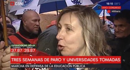 Myriam Bregman desde la #MarchaNacionalEducativa con Victor Hugo Morales - YouTube