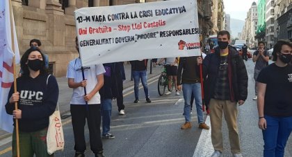 Manifestaciones estudiantiles contra la Ley Castells, el nuevo Plan Bolonia del ministro de Unidas Podemos