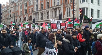 Hostigamiento policial y detenciones durante la marcha en solidaridad con Palestina en Londres