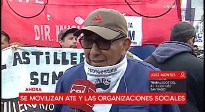 #TodosSomosAstillero: José Montes en la jornada nacional de lucha en el #Obelisco - YouTube