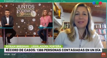 Bregman debate en Telefe sobre la apertura de la cuarentena