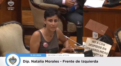 Natalia Morales: “En Jujuy no sólo luchar es delito sino que tuitear también. No lo permitiremos” 