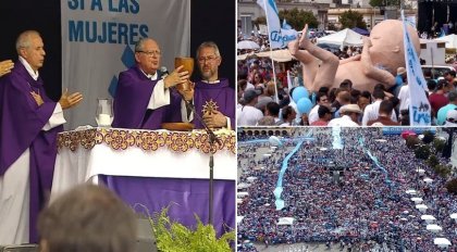 En Luján y con escasa concurrencia, la Iglesia hizo su misa contra el derecho al aborto