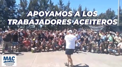 Movimiento de Agrupaciones Clasistas y el PTS en apoyo a la huelga aceitera. - YouTube