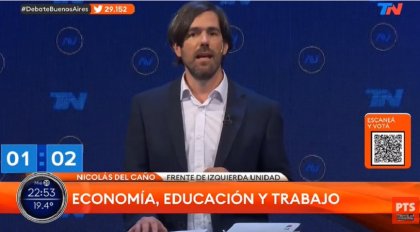 Nicolás del Caño #LaIzquierdaAlCongreso #DebateBuenosAires - Economía, educación, presentación - YouTube