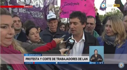 Visión 7 - Protesta y corte de trabajadores de Lan (1) - YouTube