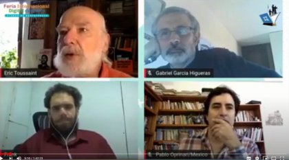 Charla sobre Trotsky con Toussaint, García Higueras, Oprinari y García Hernández