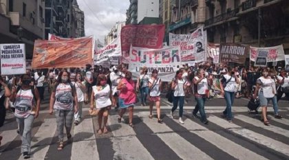 27A: docentes se movilizan por salario, vacunas, contra la precarización y en apoyo a las luchas