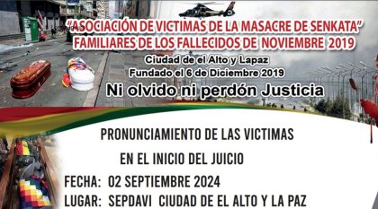 Pronunciamiento de la Asociación de Víctimas de la Masacre de Senkata