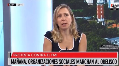 Myriam Bregman "Hay que estar en la calle y hay que decirle no al FMI y sus políticas" - YouTube