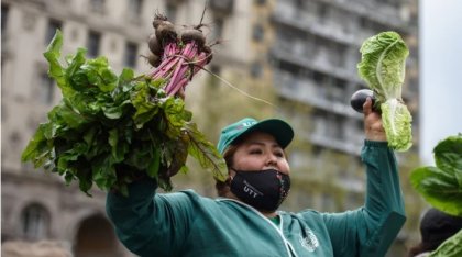 Nuevo verdurazo en Plaza de Mayo 