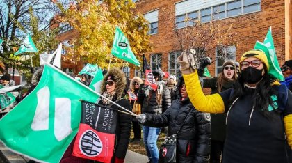 Histórica huelga de docentes, trabajadores públicos y de la salud en Canadá