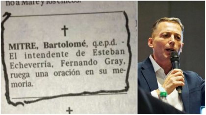 Fernando Gray y su despedida pública a Bartolomé Mitre: un sinceramiento