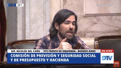 Nicolás del Caño "El debate de fondo sigue siendo el desfinanciamiento del sistema previsional". - YouTube