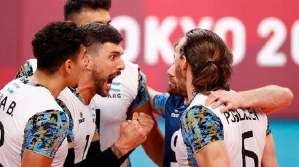 Vóley Masculino: enorme primer triunfo argentino ante Francia en otro sufrido partido