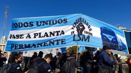 FFCC San Martín: tercerizados cortan vías a la altura de estación Palermo