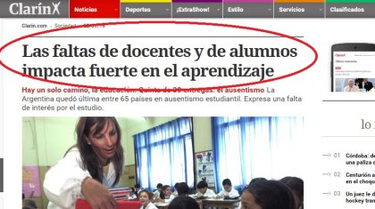 Ausentismo docente: otro ataque de Clarín en favor del Gobierno