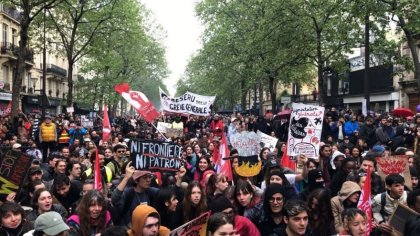 Masivas manifestaciones por el primero de mayo en Francia contra el gobierno de Macron