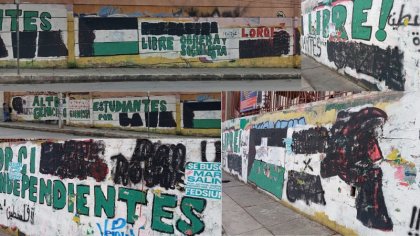 La UMSA atenta contra murales de solidaridad por Palestina