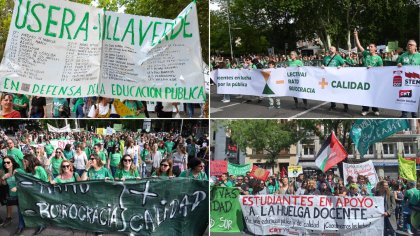 Rotundo éxito en la primera jornada de huelga por menos lectivas y más calidad educativa