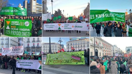 Así fueron los tres días de huelga docente en Madrid por menos lectivas y más calidad educativa