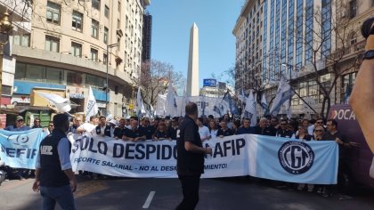 Masiva movilización de trabajadores de AFIP