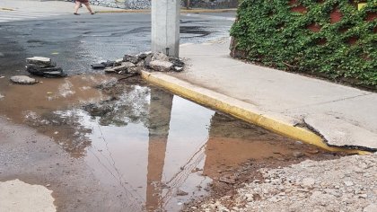 Protestas por fuga de agua en Copilco el Alto