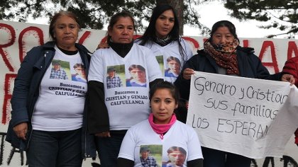 Genaro y Cristian Calfullanca, padre e hijo mapuches desaparecidos hace cinco años en Chubut