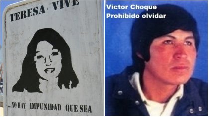 A 21 y 23 años de sus asesinatos: Teresa Rodríguez y Víctor Choque, ¡presentes!