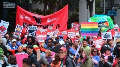 Marchas por el 1° de Mayo en Estados Unidos exigen trato digno a migrantes