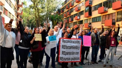 Damnificados de Tlalpan protestan y exigen reconstrucción en ALDF