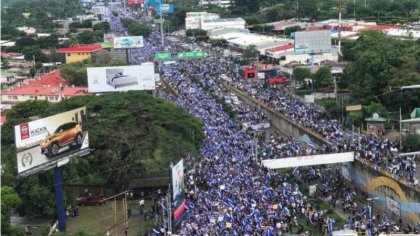 Nicaragua: Masiva marcha y represión, con el trasfondo del “diálogo nacional” 