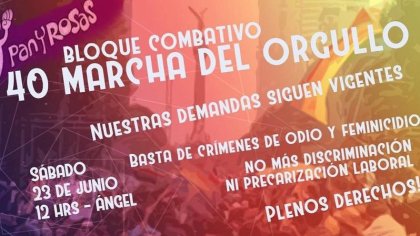 XL marcha del orgullo LGBTTTI+: nuestras demandas siguen vigentes