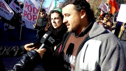 Mar del Plata: corte y acto frente al municipio 