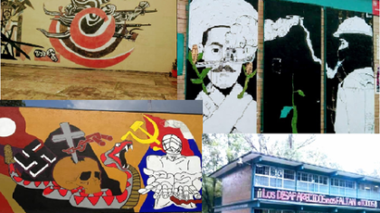 Autoridades del CCH Azcapotzalco borran todos los murales del Colegio