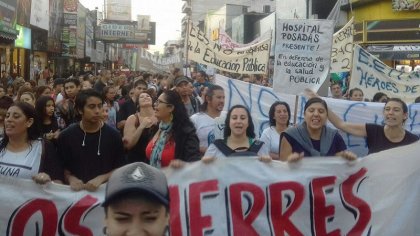 Trabajadores del Hospital Posadas se movilizan ante la muerte de Sandra y Rubén en escuela de Moreno