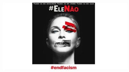 Madonna apoyó el #EleNão de las mujeres brasileñas contra Jair Bolsonaro