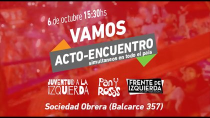 Acto-Encuentro del PTS-FIT, 6 de octubre: en Jujuy, vení con la juventud anticapitalista - YouTube