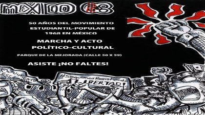 Actividades por el movimiento del 68 en Mérida