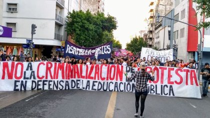 Estudiantes marcharon en Córdoba contra la criminalización de la protesta