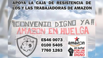 La Sección Sindical de CGT lanza la 2ª Caja de Resistencia de los y las trabajadoras de Amazon