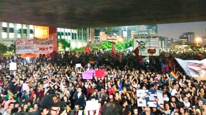 Miles marcharon contra Bolsonaro en San Pablo y fueron reprimidos