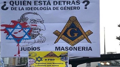 Repudiable: carteles antisemitas en marchas “provida” contra la Educación Sexual Integral