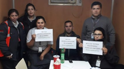 Tercerizados de Latam apoyan a trabajadores de Intercargo