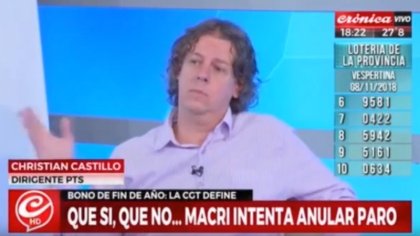 Christian Castillo en @CronicaTV #ChoferAsfixiado #AerolíneasArgentinas - YouTube