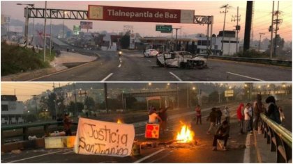 Tras brutal ataque policíaco en San Juanico, habitantes bloquean la México-Pachuca