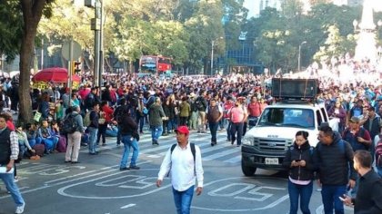 Marcha CNTE en repudio a sexenio de EPN y para fijar postura ante López Obrador